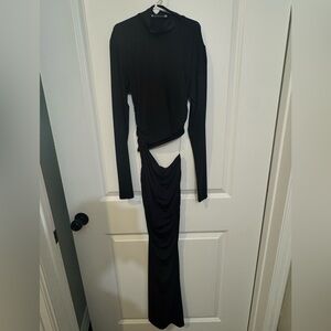 Zara Black Long Sleeve Dress